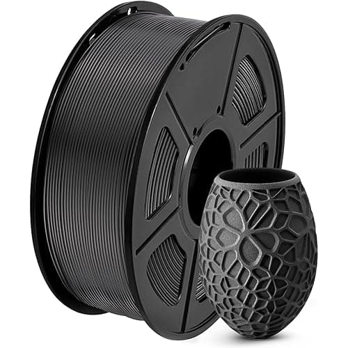 SUNLU PLA 3D Printer Filament PLA Filament 1.75mm, Neatly Wound PLA 3D Printing Filament 1.75mm, Dimensional Accuracy +/- 0.02 mm, Fit Most FDM 3D Printers, 1kg Spool (2.2lbs), PLA Black